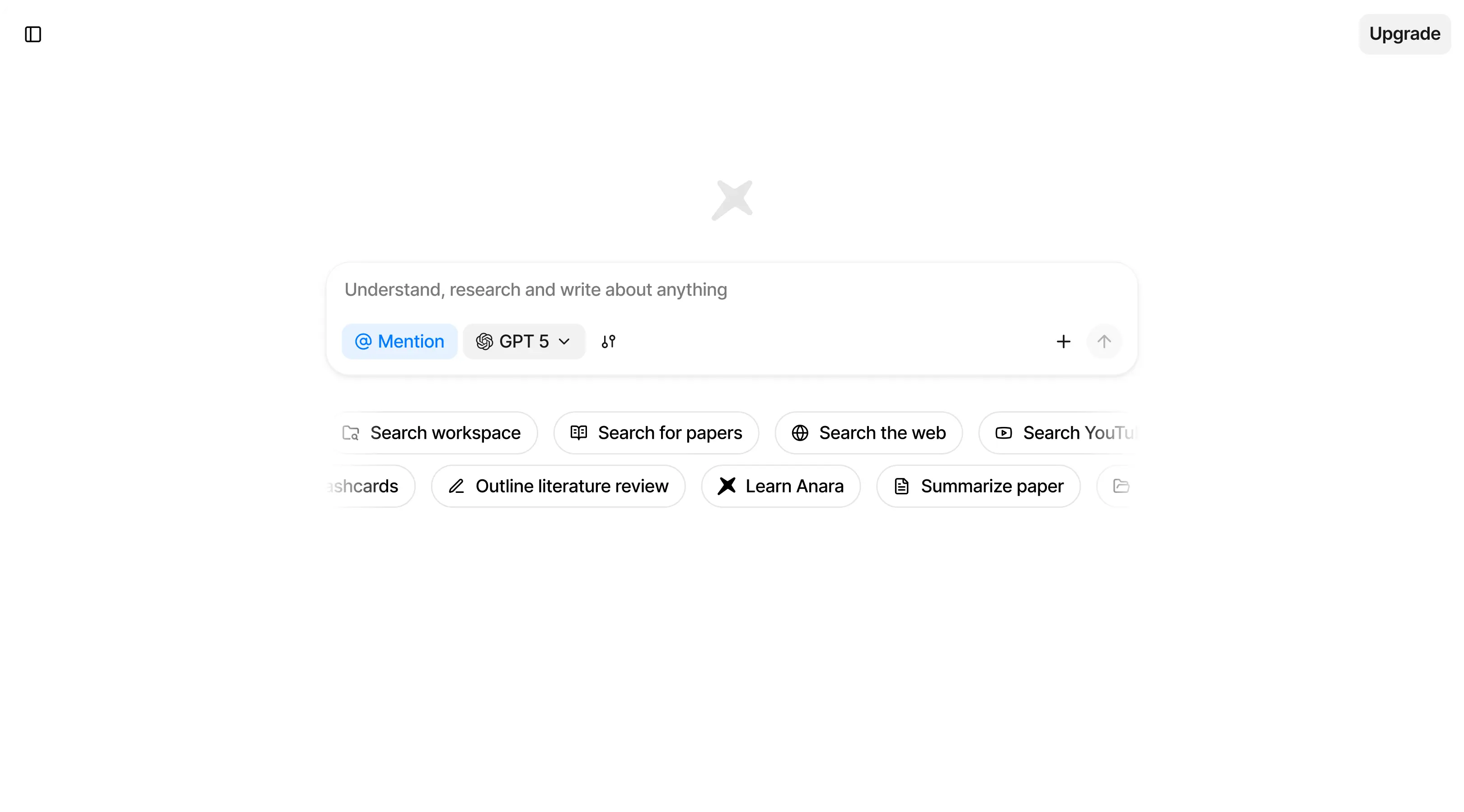Anara AI Workspace Interface